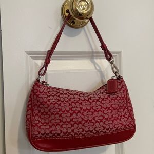 Red Coach mini handbag